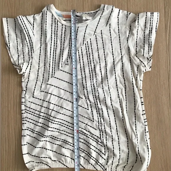 Dolan Anthropologie brand Black and White Striped Top Size S - Picture 4 of 6